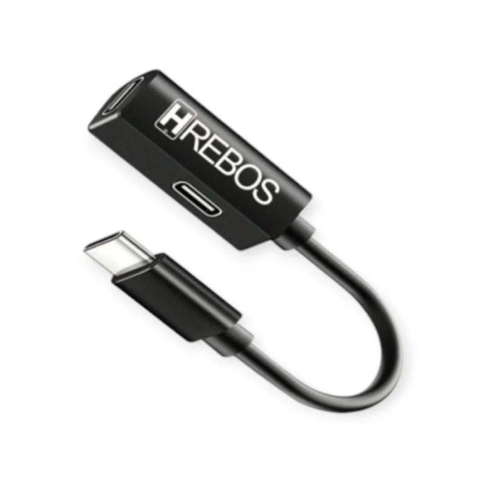 Adaptador lightning Tipo C 2 Saídas Fone E Carga