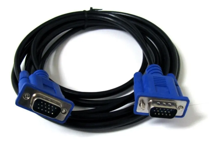 Cabo Vga 2m Macho Para Macho Monitor Projetor E Pc Vídeo