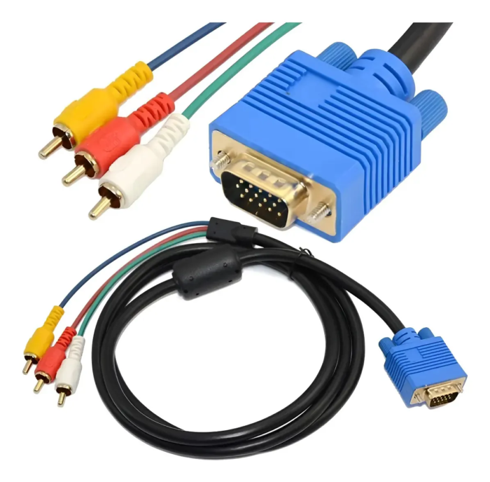 Cabo Vga A 3 Rca De 5 Pés E 1,5 M Cabo Vga Macho 15 Pinos Digital