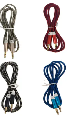 Cabo P2 Auxiliar Áudio P2 X P2 Nylon 1 Metro