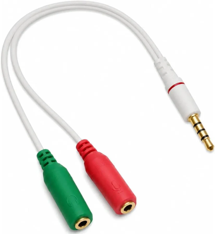 Divisor Adaptador Cabo P2 Y 1 Macho 2 Fêmea Stéreo P/ 2 Fone