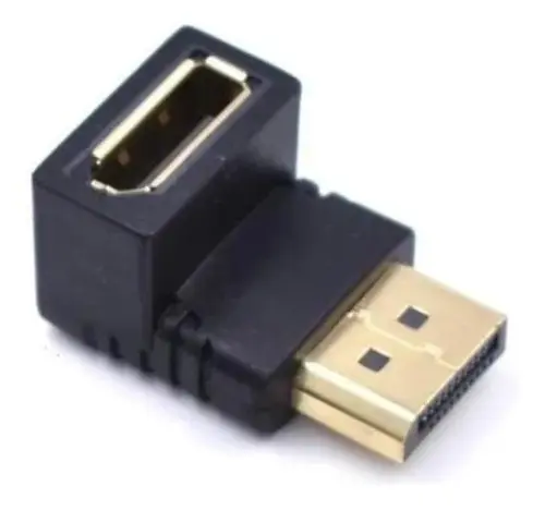 Adaptador Display Porte Macho x Display porte Femea 90 graus
