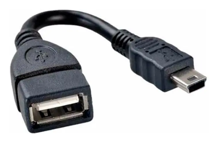Cabo Otg V3 Mini Usb Adap Pendrive Som Automotivo Tablet