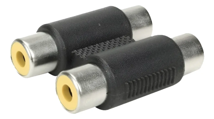 Adaptador emenda 2 RCA Fêmea Starcable Áudio Vídeo Preto